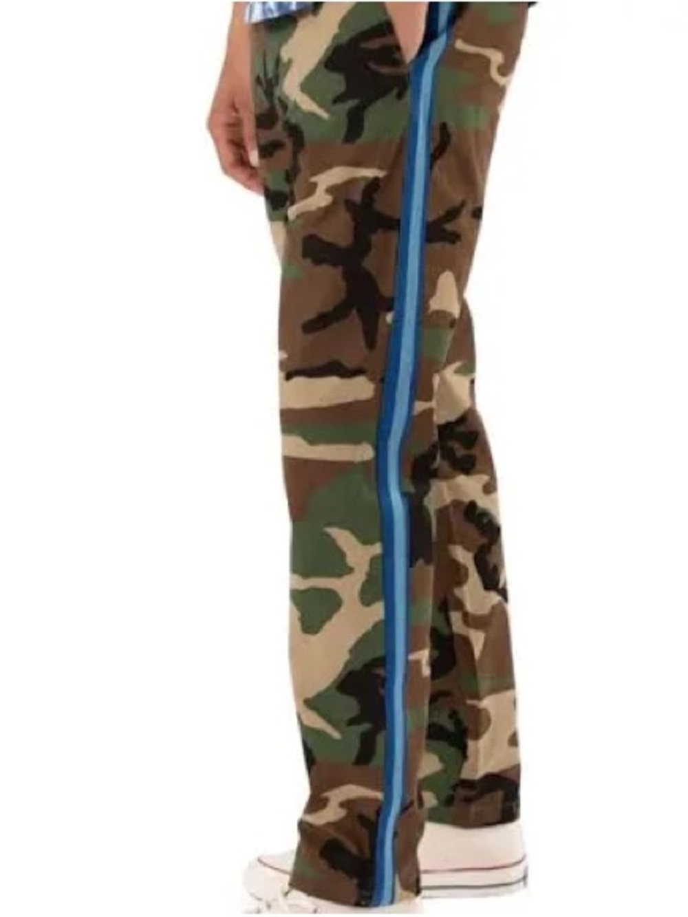 Ovadia & Sons NY Camouflage Chino Pants with Blue Side Stripe Sz. 32